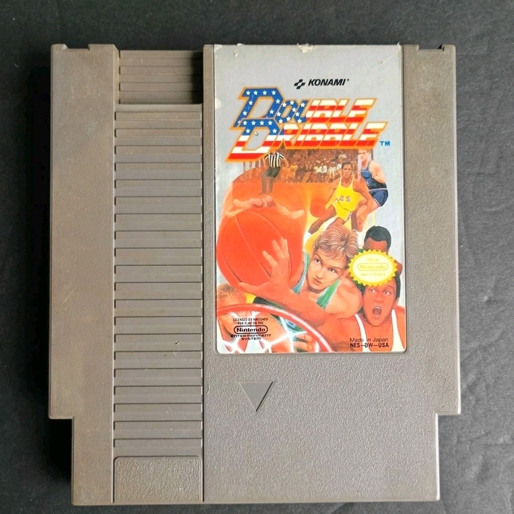 Double Dribble Nes Nintendo VIDEO game BASKETBALL cartridge only works tested